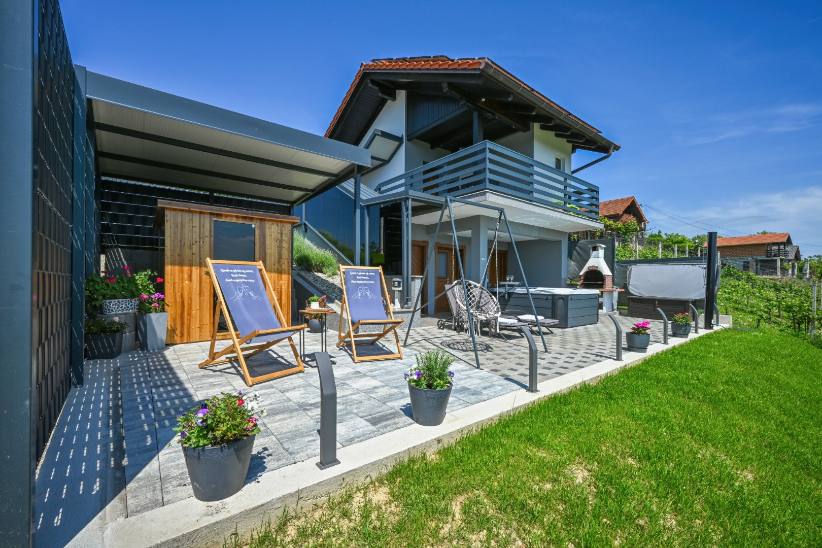Holiday Home View & Wine - Enjoy in the View and Wine from the Jacuzzi, View & Wine with jacuzzi, Dubrovčan, Hrvatsko zagorje, Croatia Dubrovčan